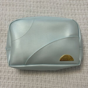 CHRISTIAN DIOR Perfume cosmetic bag travel make up bag top zipper light blue